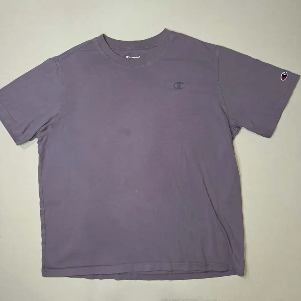 Champion Classic Jersey Embroidered Logo T-Shirt Purple Men’s XL - Picture 12 of 16